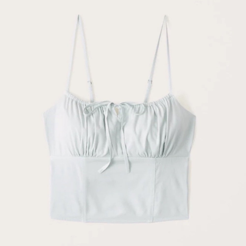 Abercrombie & Fitch light blue cropped tank top